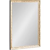 Kate and Laurel Illiona Transitional Rectangular Wall Mirror; 18 x 24; Gold; Modern Glam Rectangle Vanity Mirror for Use as B