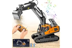 FUUY RC Excavator Toy Gifts Remote Control Excavator Toys for Boys 3-5 Year Old RC Construction Toys 3 Year Old Kids Vehicle Digger Toy for Boys 4-6