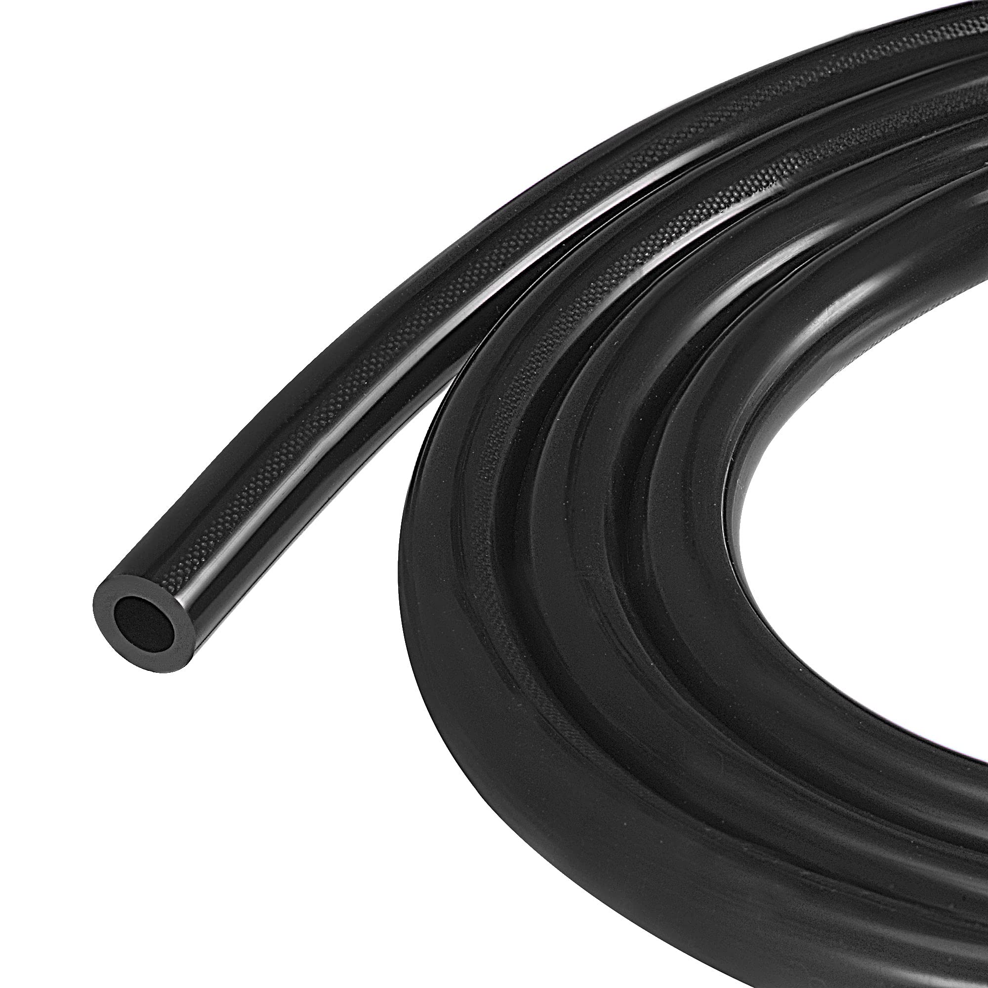 sourcing map Vacuum Silicone Tubing 8mm ID 14mm OD 3mm Wall Thick Tube Hose for Engine 1.5m Black