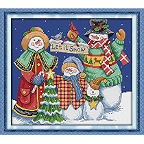 CaptainCrafts Kit De Broderie Au Point De Croix Pré-imprimé Et Non Estampillé En Tissu Blanc Compté Pour Travaux Manuels Paysage Urbain (Ville D'eau