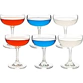YANGNAY Coupe Champagne Glasses Set of 6 Crystal Cocktail Glasses with Short Stem, Martini Glasses - 7 oz