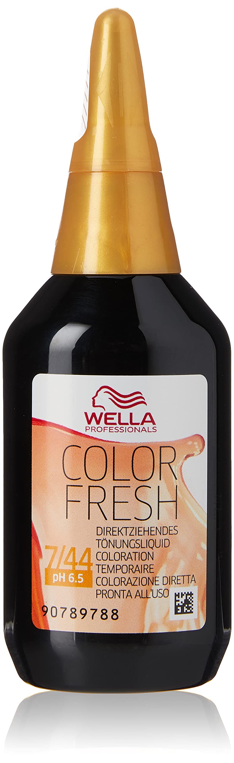 Wella Colour Fresh Semi-Permanent Hair Colour, No. 7/44 Medium Blonde Red Intensive, 75 ml