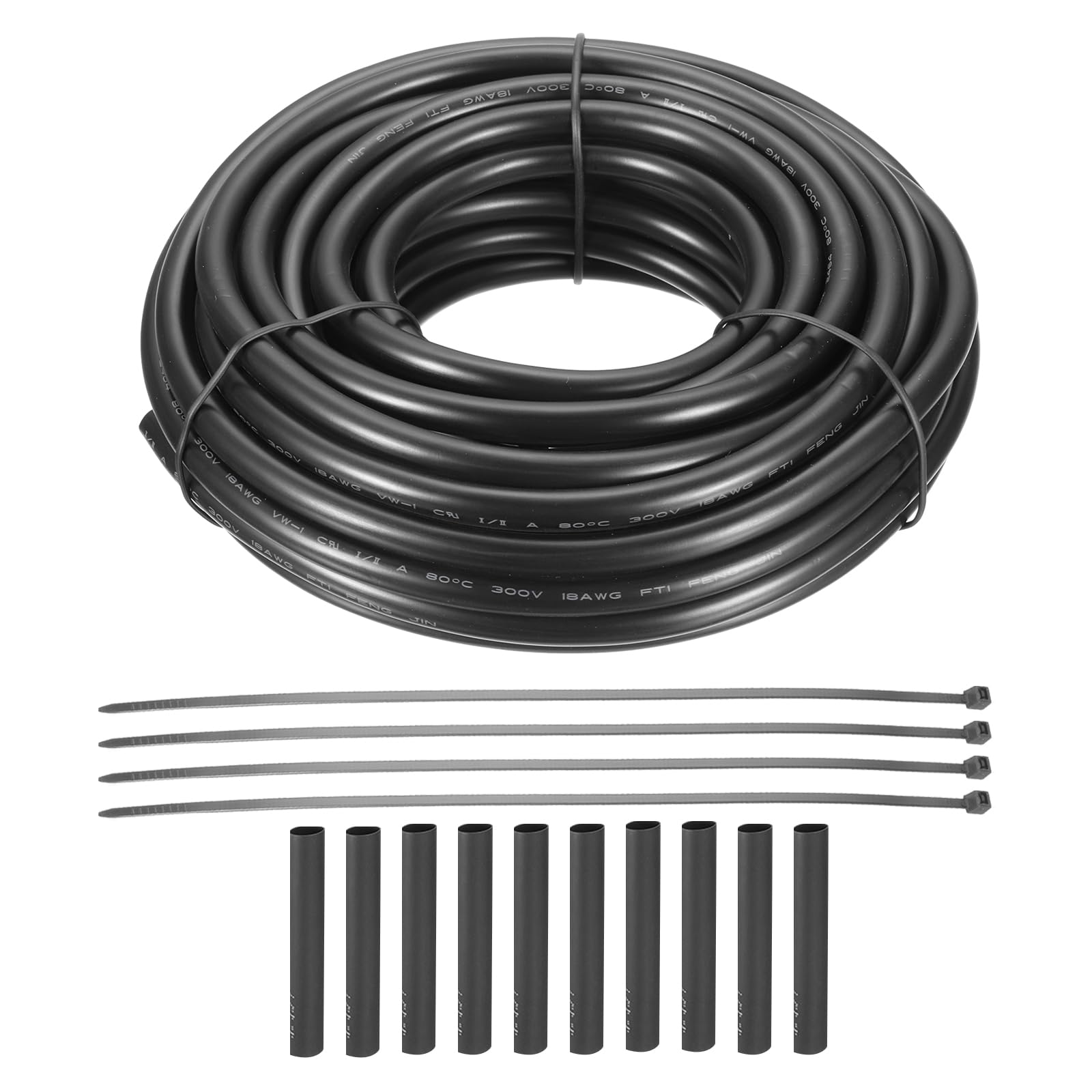 uxcell 18 Gauge Wire 5 Conductor Electrical Wire, 18 AWG Stranded PVC Cord, 18/5 Low Voltage Landscape Lighting Copper Cable for House Wiring Garage Trailer Boat Wiring, 9.1m/30ft