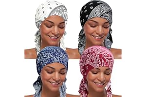 BABAHU Women Chemo Hat Turban Beanie, Pre-Tied Headwraps Headwear Bandana for Hair Loss