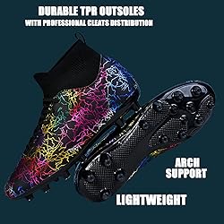 HESBITEUL Soccer Cleats for Men Women Football Turf