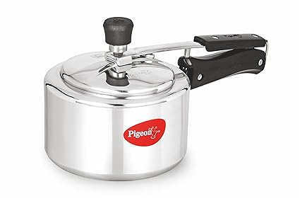 Pigeon by Stovekraft Favourite Alluminum Pressure Cooker with Inner Lid, 3 Litres, Silver