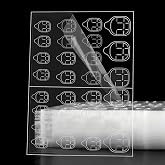 uadbau 10 Sheets Nail Adhesive Tabs, 300 Pcs Clear Nail Stickers for Press Ons, 15 Sizes Long-Lasting Double-Sided Jelly Sticky Tabs for Nails, Waterproof Nail Adhesive Tabs