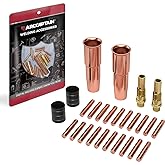 ARCCAPTAIN for Lincoln Weld Part Magnum 200/250 Tweco #2 parts .035" Contact Tip Nozzle Diffuser MIG Welding Gun Accessory Kit for Lincoln Magnum 200/250 Tweco #2 (.035" Accessory Kit)