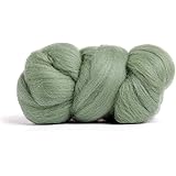 Desert Breeze Distributing 100% Natural Merino Wool Roving - Premium Combed Top Merino Roving Wool - Tapestry, Spinning, Wet Felting & Needle Felting Supplies - 21.5 Micron - 1 oz, Color Ivy Green
