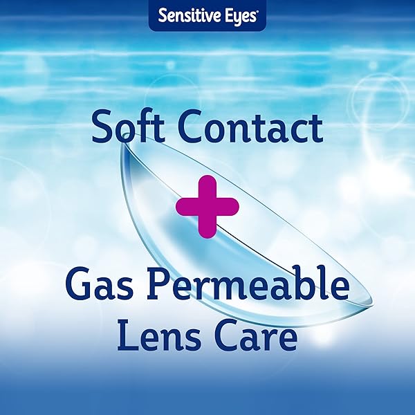BAUSCH + LOMB SENSITIVE EYES SALINE SOLUTION, GENTLE DAILY RINSE FOR SOFT & GAS PERMEABLE CONTACT LENSES, WITH POTASSIUM, 12 FL OZ (PACK OF 2)