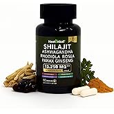 Heatonicel Shilajit Capsules for Men 8 in 1 Herbal Supplement Energy Booster for Adults Natural Formula with Ashwagandha, Rhodiola Rosea, Vegan, Support Overall Health|Vitality 60 Count