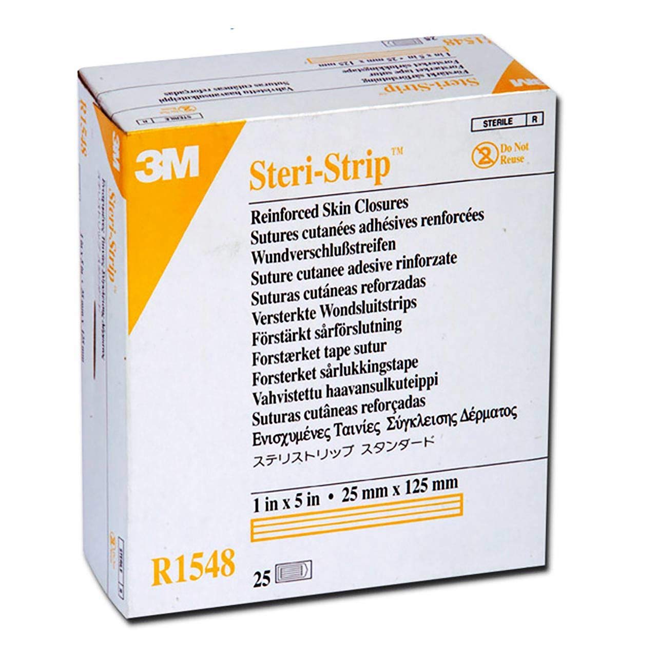 3M Steri-Strip Adhesive Skin Closures R1548, 25 Pieces