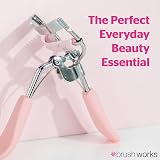 Brushworks Pro Lash Eyelash Curler with Comb Stainless Steel Pink Easy Use view 5