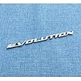 Car Emblem Sticker for Mitsubishi Lancer Evolution X EVO Car Front and Rear Hood Trunk Grille Car Body Self Adhesive Sticker 3D Badge Decals Emblems,Silver Style