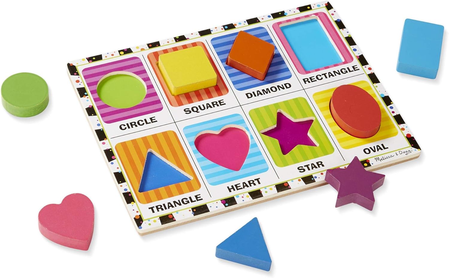 Melissa & Doug Shapes Wooden Chunky Puzzle: Melissa & Doug: Toys & Games