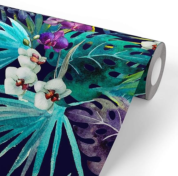 ArtzFolio Exotic Nature Leaves and Flowers D3 PVC Vinyl Wallpaper Roll
