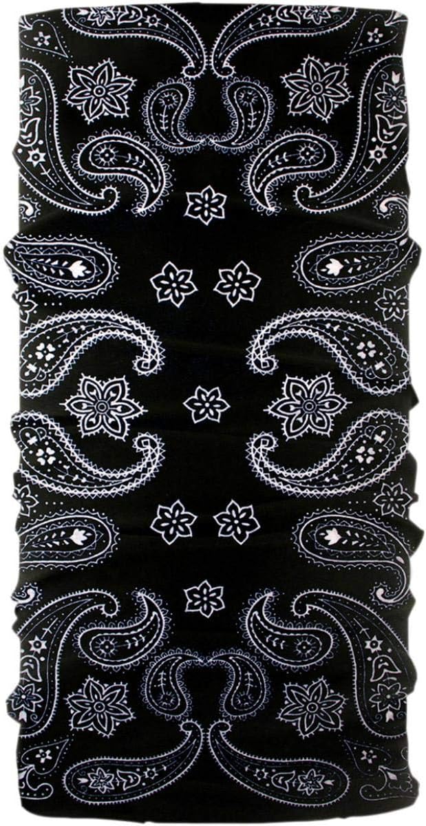 Schampa Tube Headware Fleece Black/White Paisely OSFM