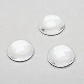 dophee 100Pcs Glass Cabochons Dome Tiles Flatback for Jewelry Making, 12mm | Thickness 3.8mm, Clear Round Flat Back Dome Cabochons Set, for DIY Craft Photo Charms, Cameo Pendants, Rings, Necklace