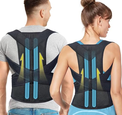 Fitsupport Back Brace Posture Corrector for Women and Men Back Lumbar ...