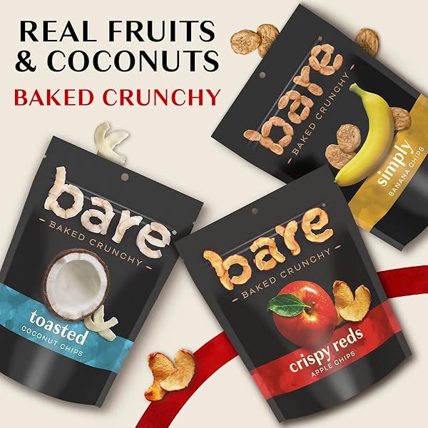 BARE BAKED CRUNCHY, FRUIT VARIETY PACK, 0.53 OUNCE (PACK OF 16)