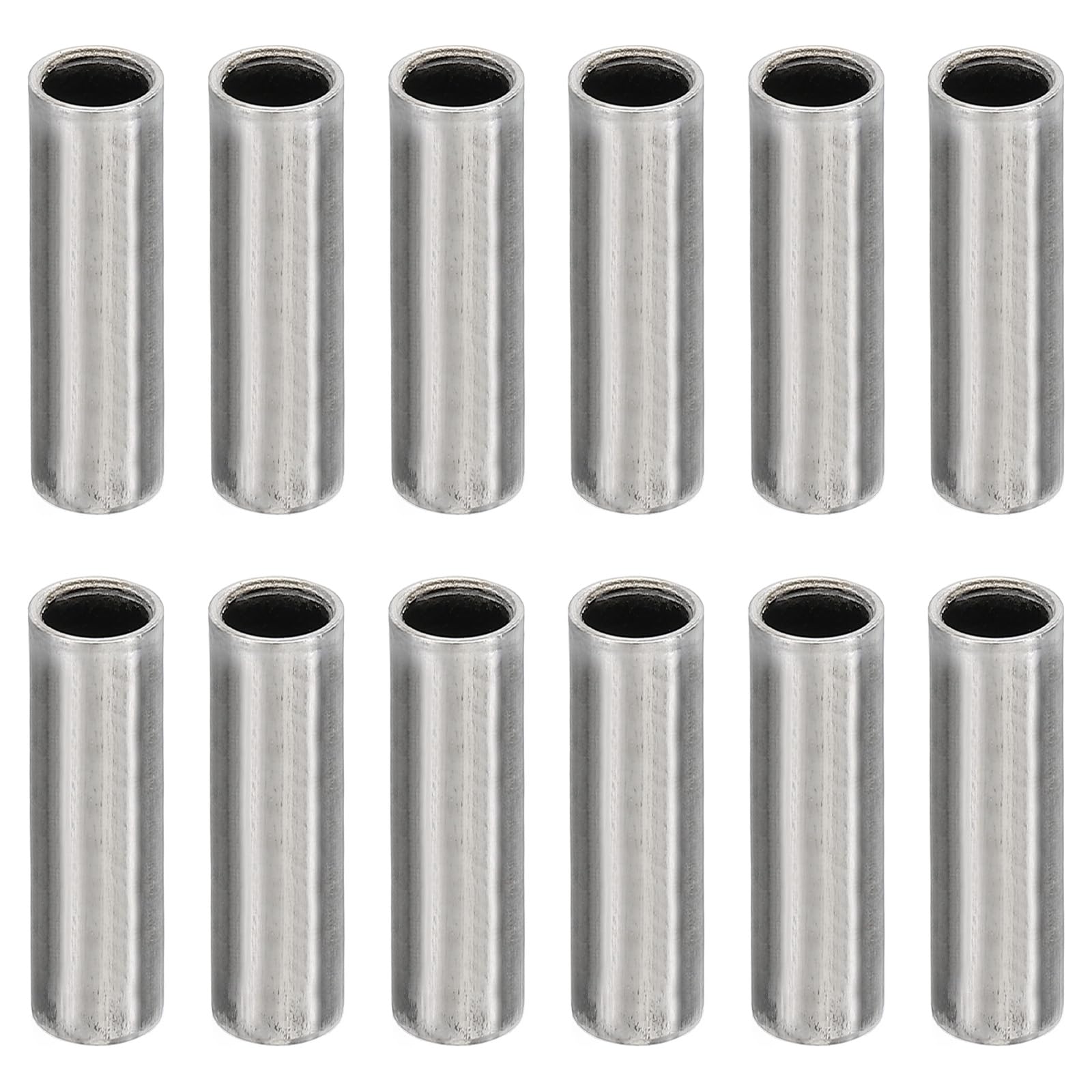 PATIKIL M6 Steel Spacers, 12 Pcs Metal Spacers Steel 6.2mm ID x 8mm OD x 26mm L Carbon Steel Spacer Screw Standoff Round for 1/4in or M6 Screw Bolts