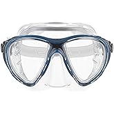 Cressi Adult High-End Scuba Diving Mask, Made in the Revolutionary Crystal Silicone - Big Eyes Evolution Crystal: Made in Italy
