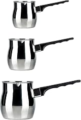 Café Olé S8059/24 Turkish Coffee Pot Cezve Ibrik 24oz Stainless Steel Silver view 2