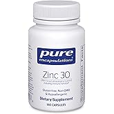 Pure Encapsulations Zinc 30 mg - Supplement for Immune System Support, Growth and Development, and Wound Healing* - with Zinc Picolinate 30 mg - 180 Capsules