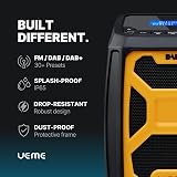 UEME 5W Rugged DAB DAB+ FM Site Radio Bluetooth USB Rechargeable Yellow view 5