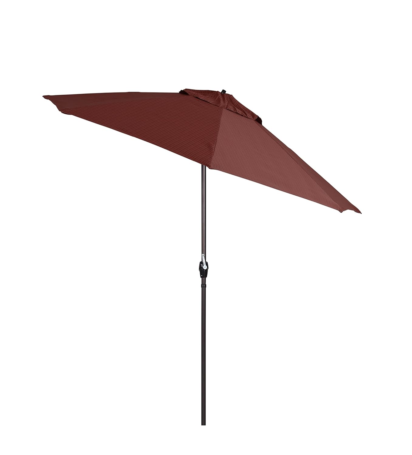 Auto Tilt Kiwi Olefin Crank Lift California Umbrella 9 Round Aluminum Market Umbrella Bronze Pole Patio Lawn Garden Umbrellas
