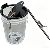 FPXVG Bucket Lid Mouse Trap Metal 5 Gallon Bucket lid,Strong Metal Material that Cannot be Bitten, auto Reset, (1pack) (Black)