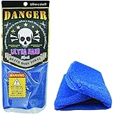 Terra Distribution Extra Rough, Exfoliating Washcloth [Made in Japan] Exfoliating Towel Special Texture Makes Fluffy Foam Lather, Back Scrubber, Dead Skin Cell Remover [Loofah for Women and Men] (BL)