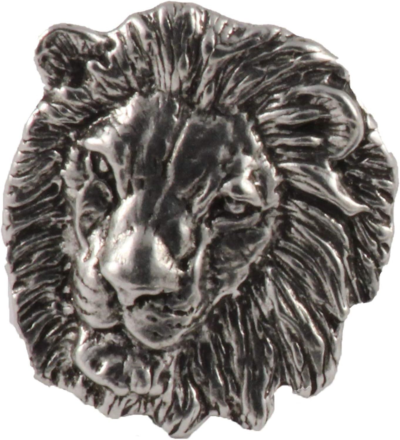Lion Head, Pewter Pin, M102 Amazon.co.uk Jewellery