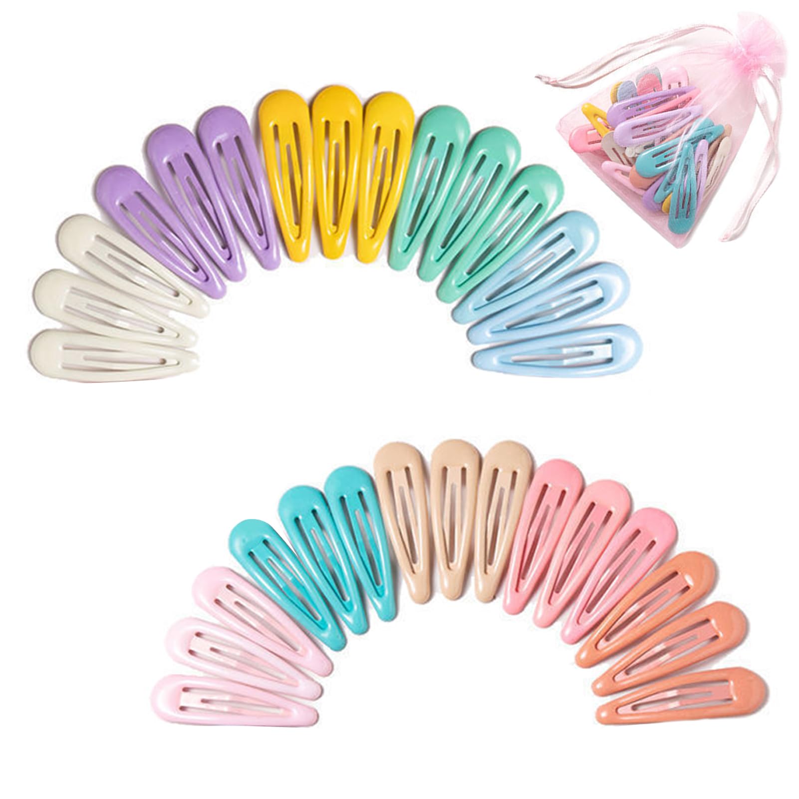 Hair Clips for Girls 30/80pcs Snap Hair Clips Kids Barrettes Girls Hairs Accessories for Baby Kids, Non-Slip Metal Colorful Hairs Clip Barrettes Accessories for Toddler Babies (30PCs)
