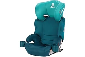 Diono Everett NXT High Back Booster Car Seat with Rigid Latch, Lightweight Slim Fit Design, 8 Years 1 Booster Seat, Blue Razz Ice