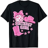 Birthday Cowgirl Western Disco Birthday Girl Party T-Shirt
