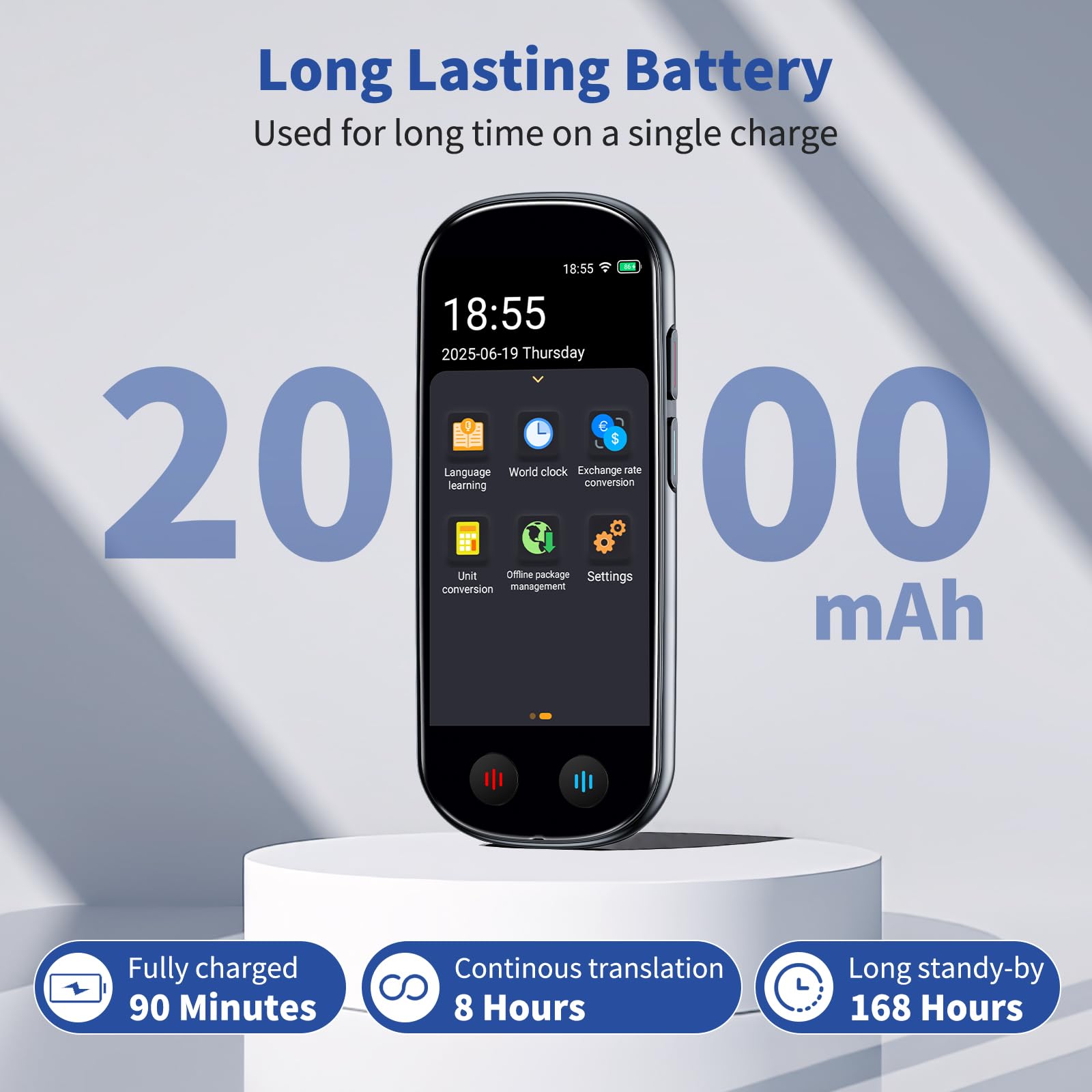 Language Translator Device No WiFi Needed, Upgraded ChatGPT Ai Translator, 150+ Languages Instant Two Way Translator Device, Offline/Recording/Photo/Voice Translation Real Time for Business Learning