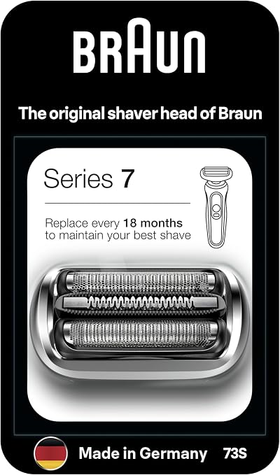 Braun Series 7 73S Shaver Head Replacement - Silver Compatible with New