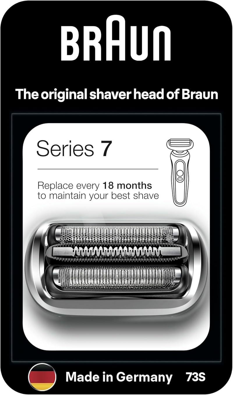 Braun Series 7 73S Shaver Head Replacement - Silver Compatible with New