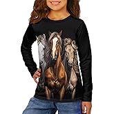 Renewold Kids T-Shirt Boys Girls Tees Long Sleeve Crew Neck T Shirts Casual Tops Clothing for Sport Home Holiday