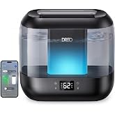 DREO Smart Humidifiers for Bedroom, 4L Cool Mist Humidifier | Top Fill, Quiet Sleep 28 dB, 36H Runtime for large room, Touch/APP/Voice Control, Nightlight, ideal for Baby, Plants, Nursery