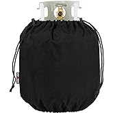 Unicook 20 lb Propane Tank Cover Heavy Duty Waterproof, 14" Dia x 16.5" H | Fits 20lb Standard Propane Tank Cylinder, Adjustable Drawstring for Secure Fit, Dress up Your Gas Grill, UV &amp; Fade Resistant