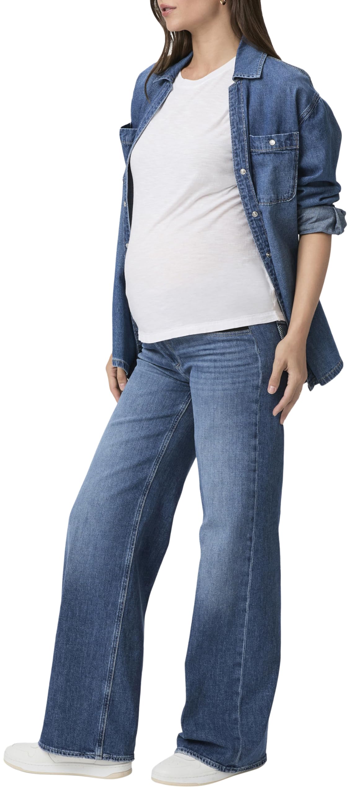 Photo 1 of Paige Women's Sasha 32In Maternity, Stefania Distressed, 32