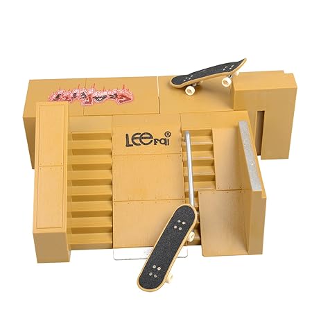 Fstoption 5pcs Skatepark Kit Rampenteile für Tech Deck Fingerboard Mini Finger Skateboard Griffbretter Ultimative Parks