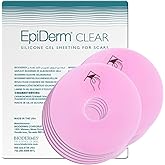 EpiDerm Areola Circles – Silicone Scar Sheets for Surgical Scars from Areola Reconstruction & Breast Augmentation - Washable & Reusable Silicone Sheets - Complements Mastopexy Forms - 5 Pairs, Clear