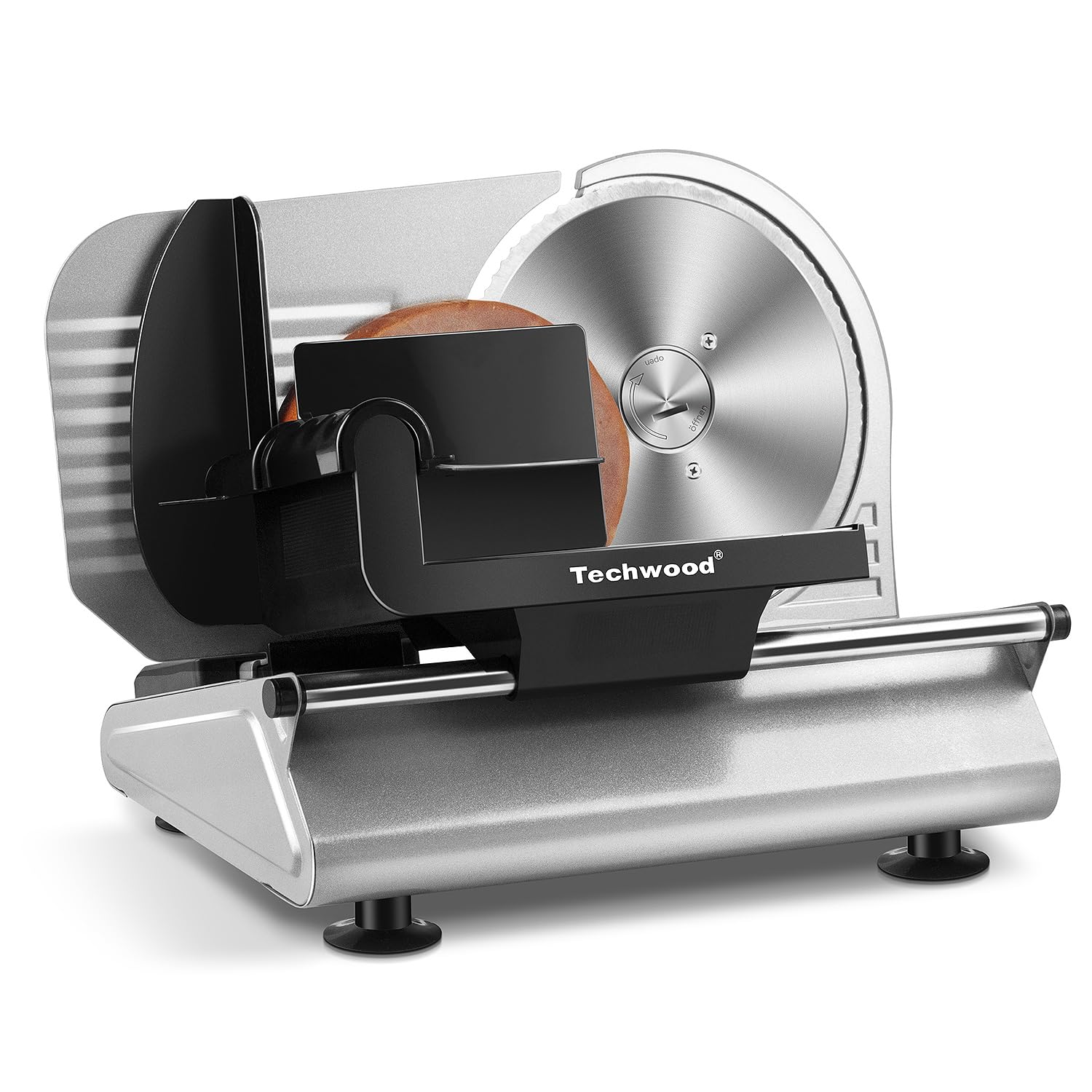 Photo 1 of ***FACTORY SEALED***Meat Slicer, Techwood 150W Electric Food Slicer with Removable 7.5” Stainless Steel Blade, Deli Fruit Vegetable Cutter with Adjustable Knob for Thickness, Food Carriage & Non-Slip Feet, Double Blade