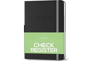 Skyline Check Register – Accounting Ledger Log Book for Income & Expenses – Transaction Checkbook for Small Business – Checki
