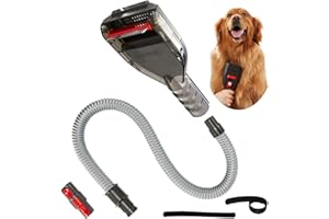KODAHOME Dog Hair Vacuum Attachment for Dyson Cordless Upright Canister, Groom Tool Pet Shedding Brush for V6 V7 V8 V10 V11 V12 V15 DC40-DC65 UP13-UP30 Animal, Grooming Kit with Extension Hose Adapter