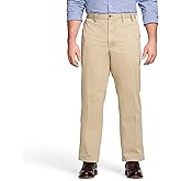 Izod Mens Big and Tall Performance Stretch Flat Front Pant