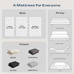 Aircliff Japanese Floor Futon Mattress, Roll Up